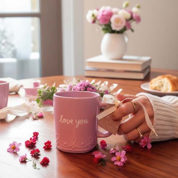 Rae Dunn Other - "Love You" Inspirational Large Rae Dunn Mug In Pink 24oz NWT